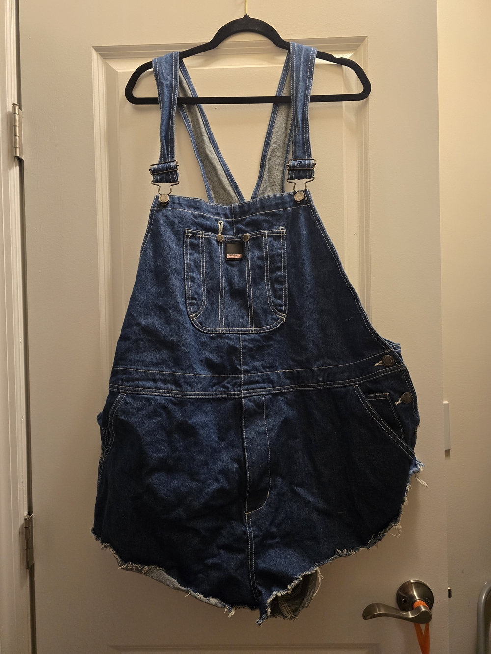 Denim Short Overalls - Men's Blue